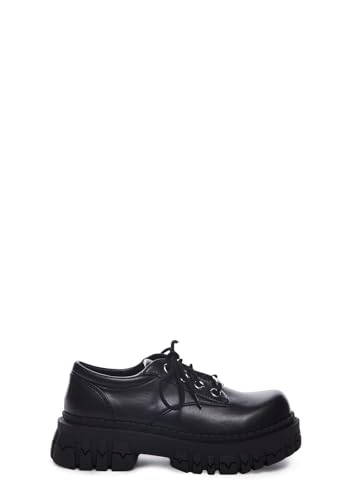 Dolls Kill Teen Craft Oxford Shoes by Delia's - Lace-Up Chunky Platform Shoes Made from Vegan...