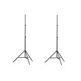 Dieses Set bestehend aus 2 Stativen ist aus Aluminium gefertigt und für den Gebrauch im Foto- oder Videostudio bestimmt. Die Stative können in der Höhe verstellt werden und haben ein 1/4