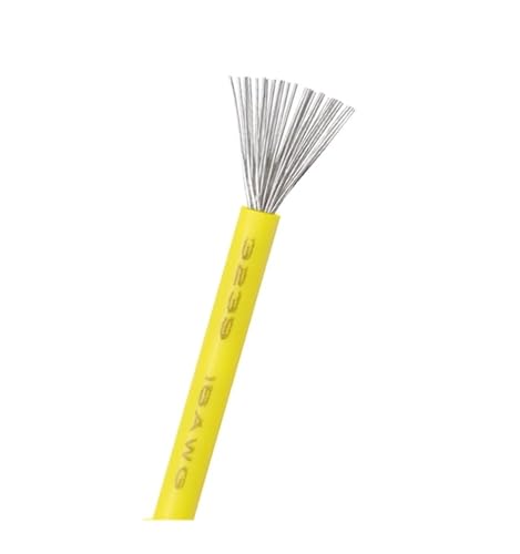 2 ���[�g��/5 ���[�g�� UL3239 �V���R�[�� ���C���[�����b�L�� 30 28 26 24 AWG �X�s�[�J�[�d�q�P�[�u��(Yellow,5 m 26AWG)