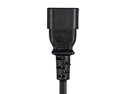 Image of Monoprice Extension Cord - 1 Meter - Black| IEC 60320 C14 to IEC 60320 C13, H05VV-F 3G 1.0 mm2, 10A /1250W, 125V, for Computers, Monitors, Network Servers