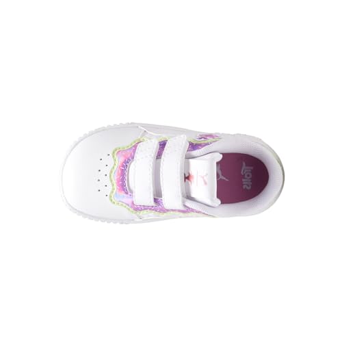 PUMA Toddler Girls Trolls X Carina 2.0 V Metallic Slip On Sneakers Shoes Casual - White - Size 4 M4