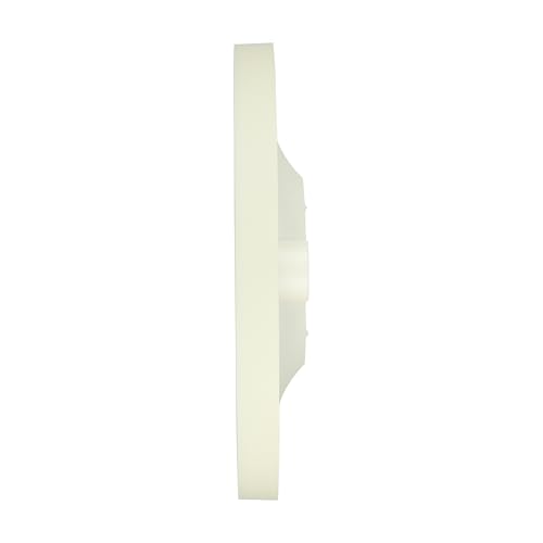 Image of Titan Earth Flare Wall Clock with White Dial & Wood Texture Finish, 3D Raised Indices, Silent Sweep, Model W0093PA01 | 32 cm x 32 cm x 2.7 cm