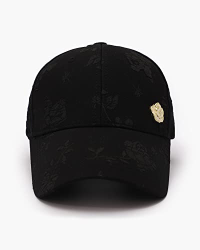 Gorra de béisbol bordada con flores para hombre y mujer miniatura 3