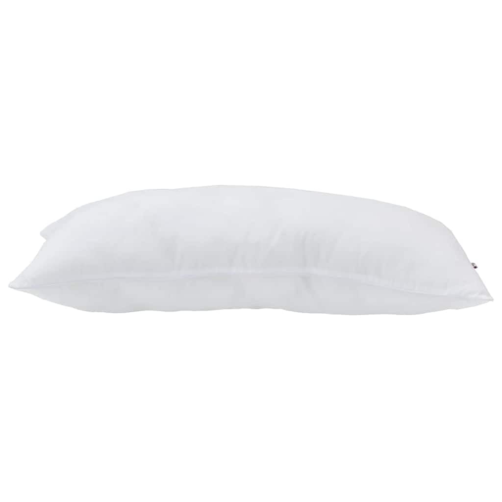 Almohada blanca 80 x 42 x 20 cm algodón poliéster, extrasuave con relleno transpirable, soporte cervical ergonómico para espalda, de lado y boca abajo, lavable
