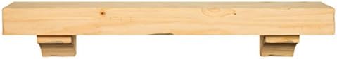 Pearl Mantels 412-48 Shenandoah Pine 48-Inch Fireplace Mantel Shelf, Unfinished