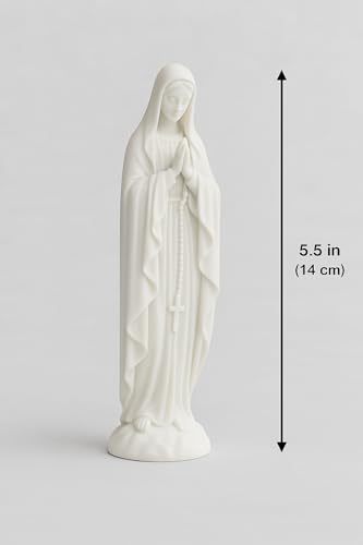 Estatua Virgen de Lourdes 5.5" Blanca Znet3D miniatura 3