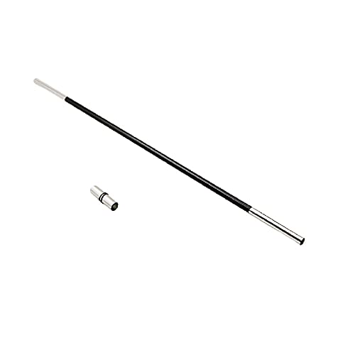 MilesMagic Magician's Instant Appearing Wand Magic Trick Shiny Plastic Strip 20'' Straw Tip Gimmick (Black)