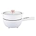 TYXFSMYXGS Pentola elettrica Multifunzione con Corpo in Vetro borosilicato da 3,6 l/4,6 l/5,6 l, Doppia Potenza e Contenitore Interno Antiaderente per cuocere a Vapore, friggere 5.6L immagine