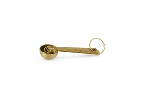 Image of Le Creuset Stainless Steel Measuring Spoons, Gold Finish, Set of 5