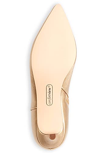 Comfortview Women's Wide Width The Meredith Bootie - 8 W, Gold Yellow #TOP4