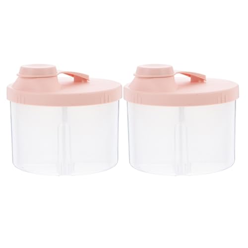 Gatuida 2 envases de 240 ml para leche en polvo: Envases para leche en polvo para bebés, ideales para viajes. Dispensador portátil a prueba de derrames. Soporte hermético para suplementos