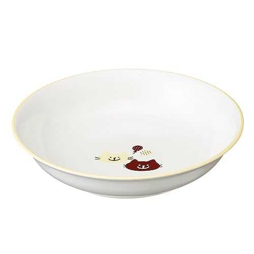 カインズ(CAINZ) 子供用食器 プレート HAJIKU ねこ 軽い 割れにくい 丈夫 汚れが落ちやすい 水切れが良い 食洗機対応 電子レンジ可 子ども用 プレート