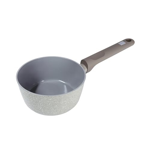 Zanetti, Casseruola Origin Diametro 16 cm, Rivestimento in Ceramica, Antiaderente Alta Qualità, Fondo Alto Spessore, Cucina Sana e Naturale, Manico Ergonomico Soft Touch, Adatta per Induzione