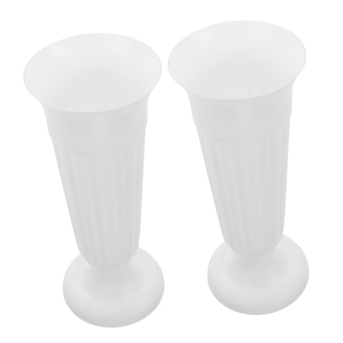 HIAKDOFT 2Pièces Vase de Cimetière Délicat Plastique de Pots de Fleurs Romain pour Décoration Funéraire Aux Intempéries pour Arrangement Floral Extérieur