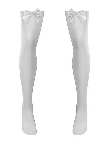 FEOYA Männer Sissy Dessous Sexy BH und Slips Und Strümpfe Set Durchsichtige Dessous Anzug Sexy Pyjamas Spitze Männer Unterwäsche 3tlg Reizwäsche Erotik Negligee Weiß XL