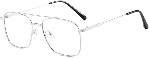 Image of Roshfort Men and Women Wonder Metal Full Rim Square Shape Eyeglasses Anti Reflective Eyewear Spectacles Frame