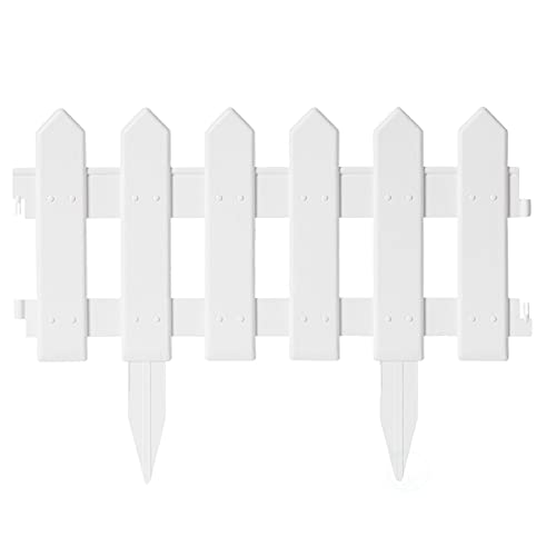 Gardenised 6-pc 12-inch Decorative Landscape Edging Ornamental Fence for Lawn Flower Beds Pathways & Outdoor Decor Interlocking Garden Border Panels for Landscaping Design and Yard Accents,12'L x 16'W