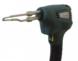 Bass Polska Saldatore trasformatore 200 W con 3 livelli di temperatura, illuminazione a LED, 3 punte di saldatura, stagno di saldatura e valigetta per il trasporto, 70-500 °C