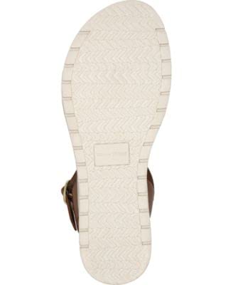 Sun + Stone Womens Mattie Faux Leather Open Toe Flats Brown 6 Medium (B,M)4