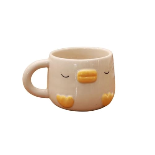 Image of Craftribal Ceramic Cute Duck Mug - 250 Coffee Mug | Cute Gifts for Girls, Boys, Kids, Friends | Perfect for Tea, Milk, Hot Chocolate & Beverages | Birthday, Anniversary & Gifting Pack of 1