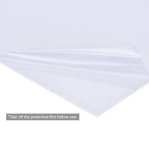 Image of MECCANIXITY White ABS Plastic Sheet 10x8x0.04inch for Building Model, DIY Crafts, Panel, Pack of 2