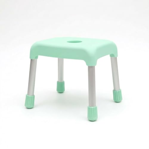 Image of CIPLA PLAST HoYo DIY Stool, Steel Pipes, with PVC Cotade Strong and Durable Plastic Seating, 10 inch, for Living Room, Bathrooms, Kitchen, Home Use (Green - 10 Inch)