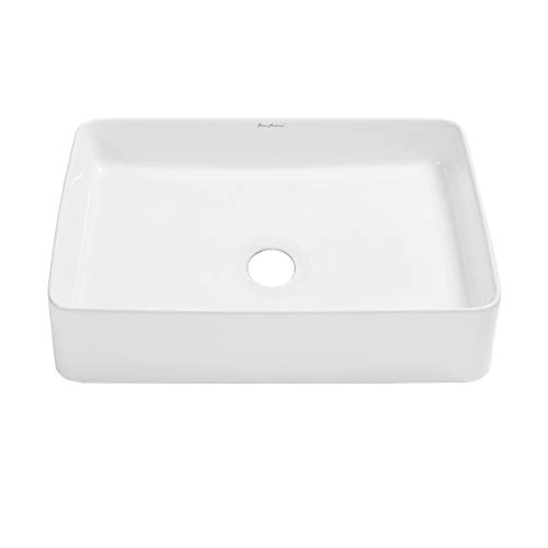 Image of Swiss Madison Concorde Rectangle Ceramic Vessel Sink