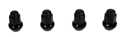 Image of MASSFX Golf Cart Lug Nuts Full Set 16 Count for E-Z-Go Club Car Yamaha EZGO (HEX14MM L28MM 3 /8-24, Black)