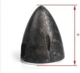 3.5in/ 89mm Carbon Fiber Bullet Spinner with Aluminum Back Plate Without 3K Processed on Surface