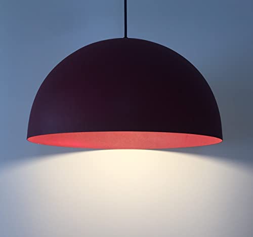 Mylights Retro Bordo İçi Bordo Metal Sarkıt Avize 40 Cm En