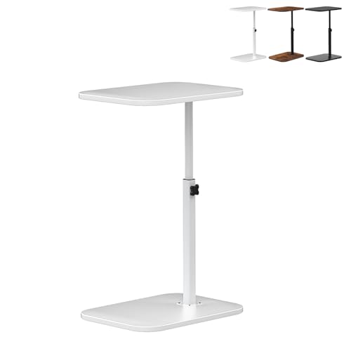 XUANYU Table de Lit Relevable, Bureau d'ordinateur Portable, Petit Bureau Assis-Debout, Table d'étude Ordinateur PC, pour Etudier Travailler Chambre (Blanc)