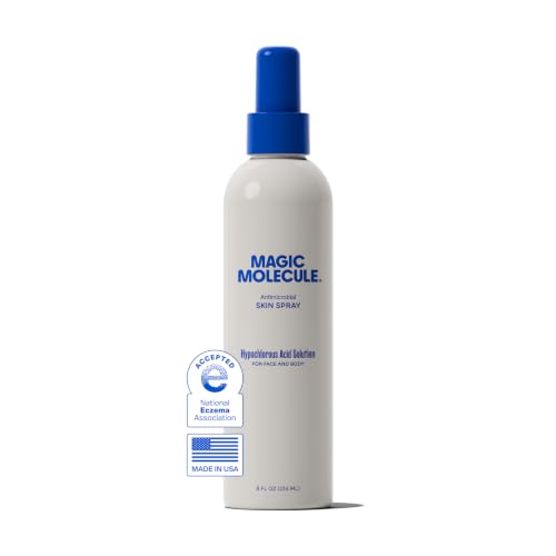 Magic Molecule Hypochlorous Acid Spray for Breakout-Prone Skin Eczema & Itchy Rashes | Helps 50+ Dermal Issues | Safe for Multiple Daily Uses | For All Skin Types | 8 oz Spray