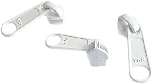 Kit reparación de cremallera #5 YKK para arreglar chaquetas y bolsas con bobina blanca