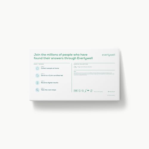 Image of Everlywell At-Home Cholesterol and Lipids Lab Test Collection Kit for Women and Men, Measures HDL, LDL and Triglycerides for Accurate Results from a CLIA-Certified Lab Within Days, for Ages 18 Plus