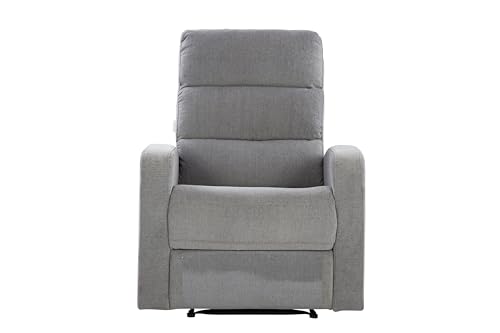 Image of Urban living - Monaco Single Seater Fabric Manual Recliner | 1 Seater Sofa | Single Sofa Recliner | 1 Seater Chair Sofa | 1 Year Warranty | Grey