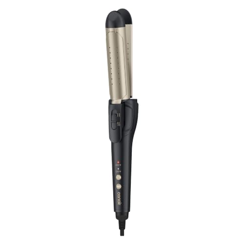 Conair InfinitiPRO 2-in-1 Travel Hair Styler for Straightening & Curling Ceramic Ionic Flat Iron & Curling Tool Fast Heat-Up Folding Handle 1-Inch Plates & Barrel Dark Gray CS3290