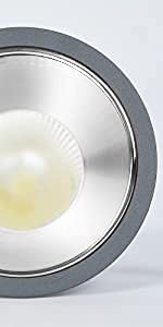 Image of Harold Electricals 7 Watt Deep Series Concealed COB Light | Recesed LED Ceiling Light for Indoor & Outdoor Lighting - Warm White Light(Chrome Reflector Reflector) Black Body