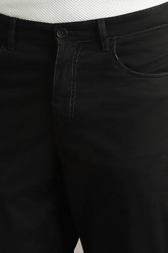 Image of Louis Philippe Men's Slim Fit 5 Pocket Made of Stretch Fabric Solid Casual Trouser