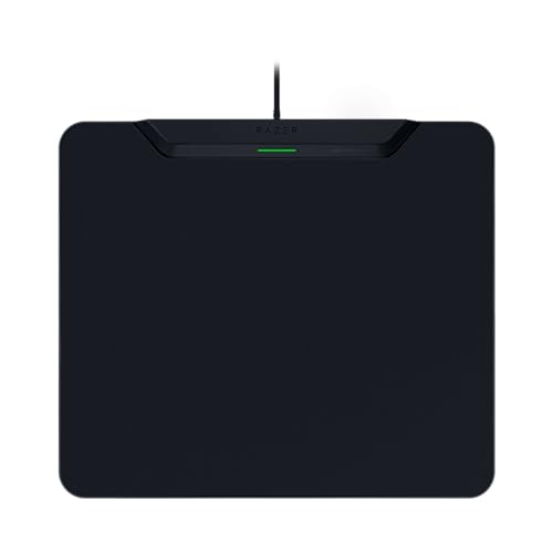 Image of Razer HyperFlux V2 Wireless Charging Mouse Pad System for Gaming Mice, Gaming Mouse Mat & Charging Puck (LED Charging Indicator, Non-Slip Rubber Feet, Car Pairing, USB Port), Black