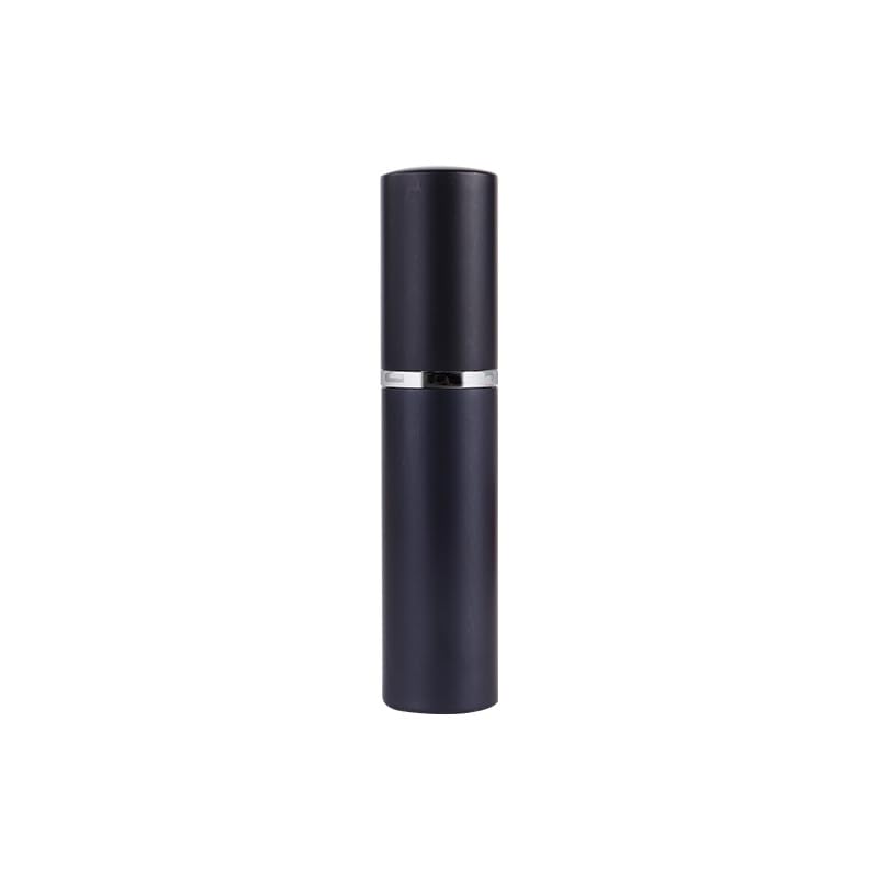5 ml 10 ml aluminiowa butelka z rozpylaczem do perfum szklany atomizer, wielokrotnego napełniania, podróżny pojemnik na mgiełkę, zestaw próbek kosmetyków 10-100 szt. (czarny matowy, 100 szt., 5 ml)