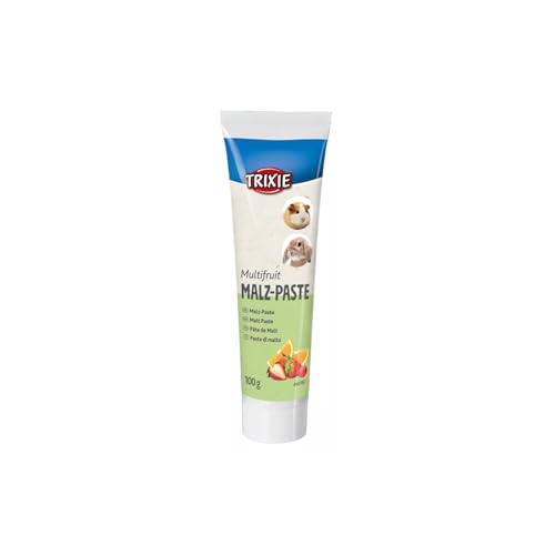 Trixie Malz Paste Multifruit | Doppelpack | 2 x 100 g | Ergänzungsfuttermittel für Kaninchen & Kleinnager | Mit 70% Malz & 12% Frucht | Als Leckerli oder zur Verfeinerung des Hauptfutters