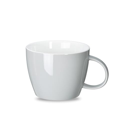 fMSDD Grande tasse grise avec anse - Passe au micro-ondes - Pour chocolat chaud, soupe, café, lait et thé - Céramique de qualité supérieure sans plomb, sans cadmium - Passe au lave-vaisselle - 30 oz -
