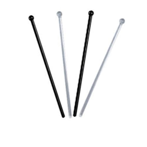 OFFSCH 12Pcs Black Transparent PVC Beverage Sticks Reusable Wine Stirring Coffee Mixing Sticks Stylish Bar Supplies for Juice Tea and Dessert Comfortable to Use