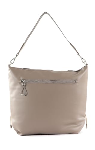 Sac Kaarina zip shoulder bag M taupe grand compartiment zippé