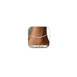 Astravia Birthstone Anklet for Women 925 Sterling Silver Anklet Bracelet with CZ Pendant in 12 Colours, Personalised Waterproof Adjustable Ankle Chain Jewellery Birthday Gift for Women & Girls