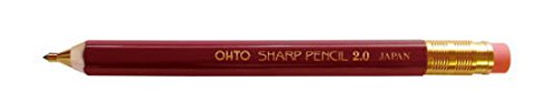 Crayon Ohto Sharp Wine Red 2mm porte-mine bois APS-680E-EN