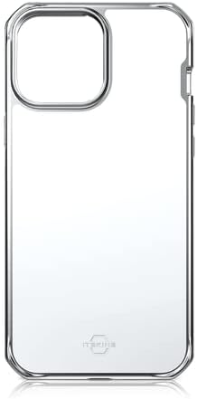 ITSKINS Ballistic // Glass Protective Phone Case Compatible with Apple iPhone 13 Pro, Slim Hybrid Case, Anti-Slip, and Heavy Duty Shockproof Cover, Military Phone Case - Silver