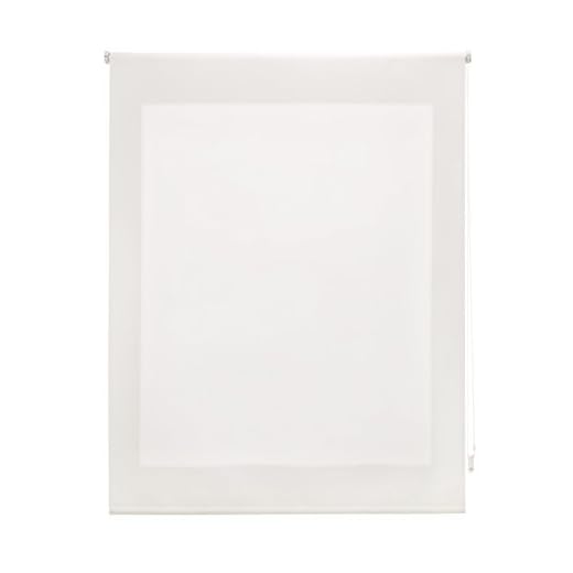 Uniestor Liso Estor enrollable translúcido - Blanco roto, 120 x 250 cm (Ancho por Alto). Tamaño de la Tela 117 x 245 cm. Estores para ventanas
