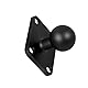 1 Kugelhalterung mit Aluminiumlegierung, Handyhalterung Kugeladapter, Kugelkopf Adapter mit Quadratischer Basis, RAM Kugel Montagebasis, Kugelkopf Halterung, Ball Head Adapter with Square Mount Base
