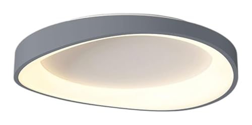 Lámpara de Techo para Dormitorio, Regulable, LED, con Mando a Distancia, empotrada, 33 W, Moderna, Redonda, Negra, con 3000 K-6500 K, para Pasillo (Gris Natural, 42 cm)